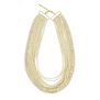 Multi-layered faux-pearl necklace